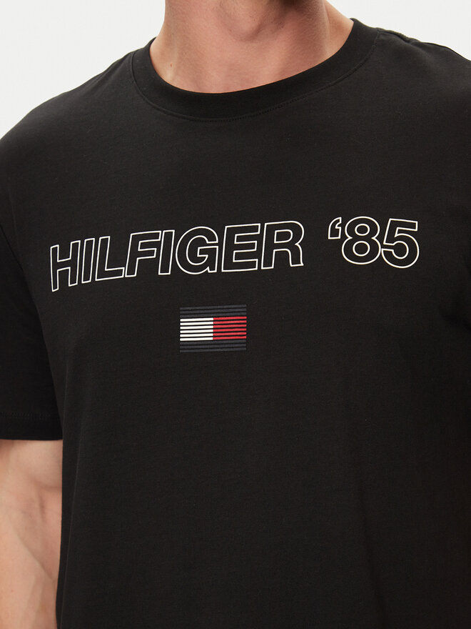 Tommy Hilfiger Tommy Hilfiger T-Shirt 85' MW0MW34427 Μαύρο Regular Fit