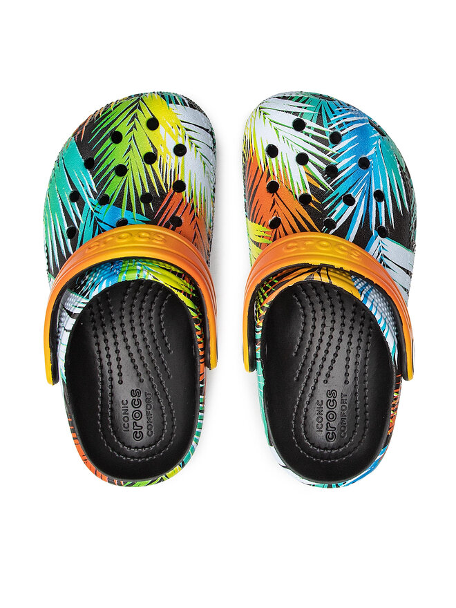 Pantoletten Crocs Classic Pool Party Clog K 207826 Schwarz | eschuhe.de
