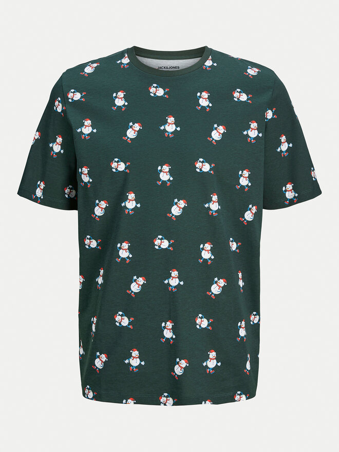 Jack&Jones Jack&Jones T-Shirt Xmas Merry 12265399 Grün Standard Fit