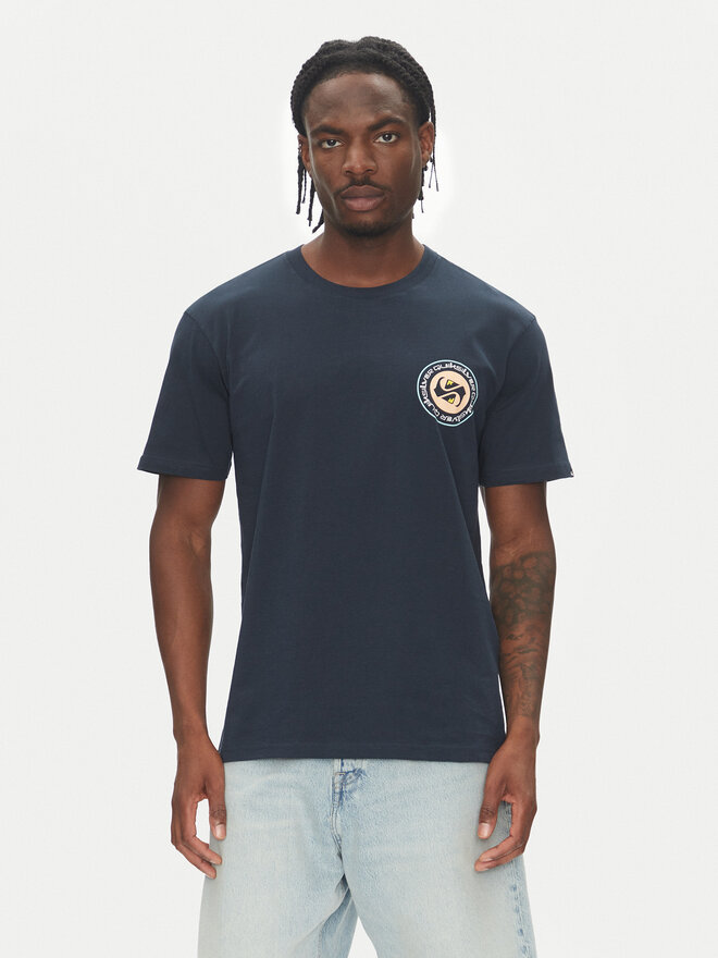 Quiksilver Quiksilver Póló Circle Back Ss EQYZT08054 Sötétkék Regular Fit