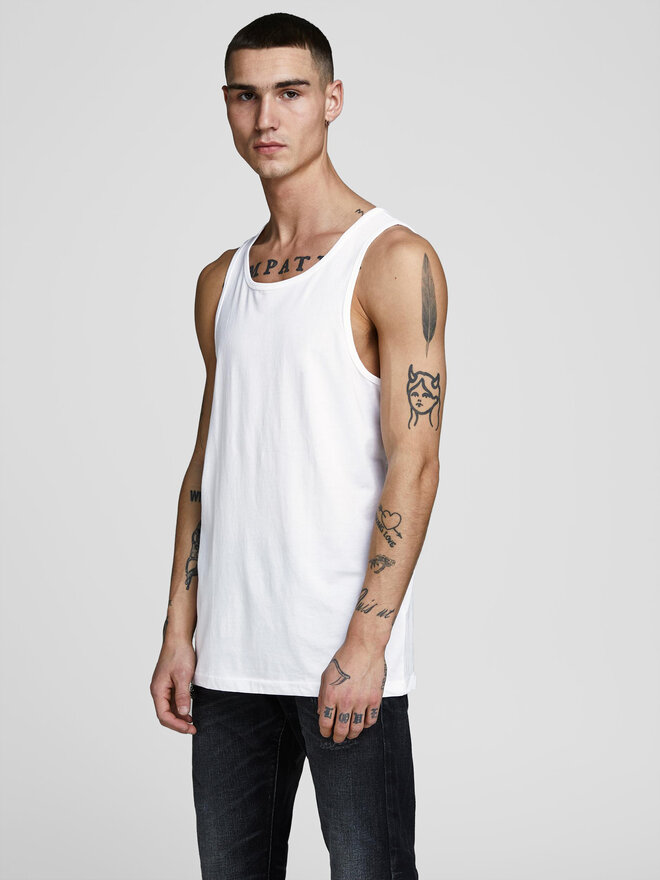 Jack&Jones Jack&Jones Set 2 majic brez rokavov Basic 12133910 Bela Regular Fit