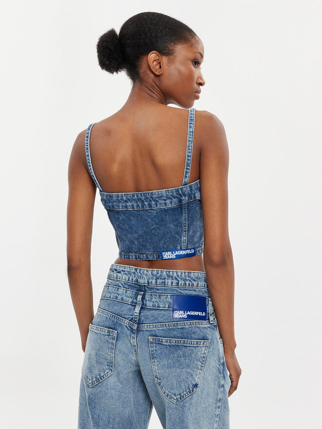 Karl Lagerfeld Jeans Karl Lagerfeld Jeans Top 241J1600 Azul Slim Fit