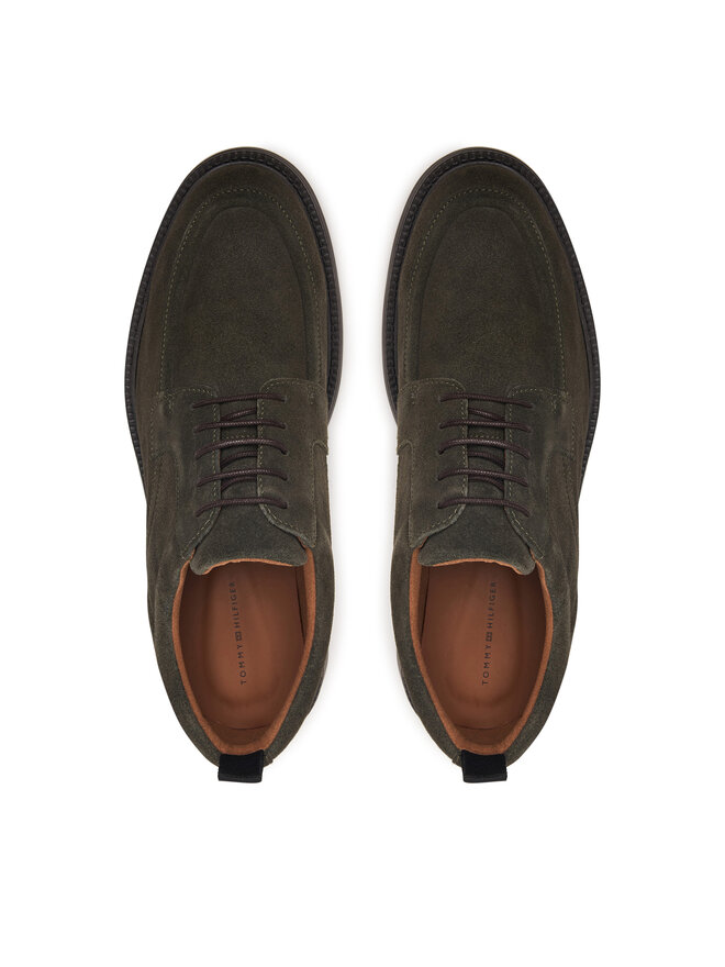 Tommy Hilfiger Halbschuhe Tommy Hilfiger Corporate Casual Sde Deck Shoe FM0FM05980 Grün
