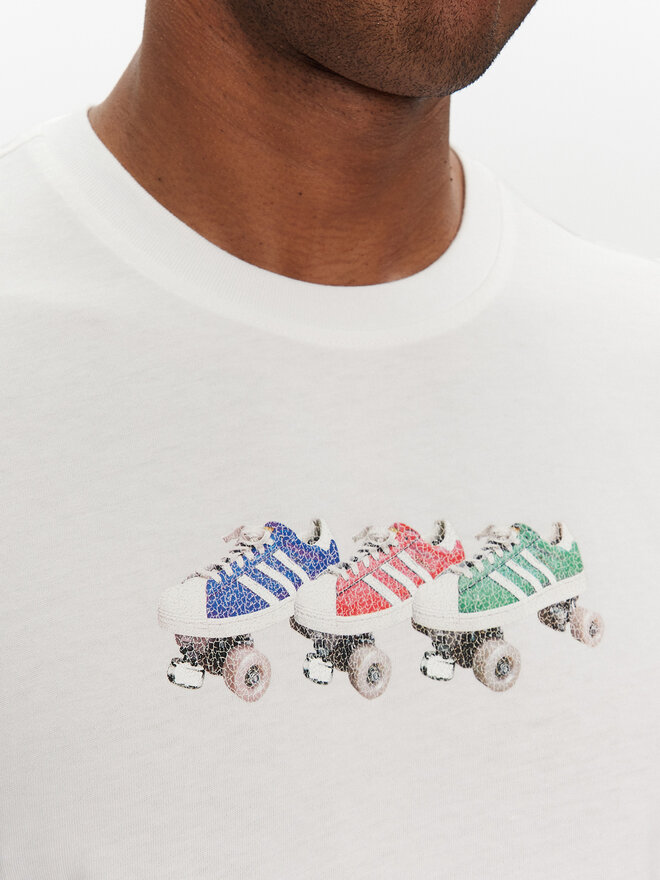 adidas adidas Marškinėliai Roller JD0706 Balta Regular Fit