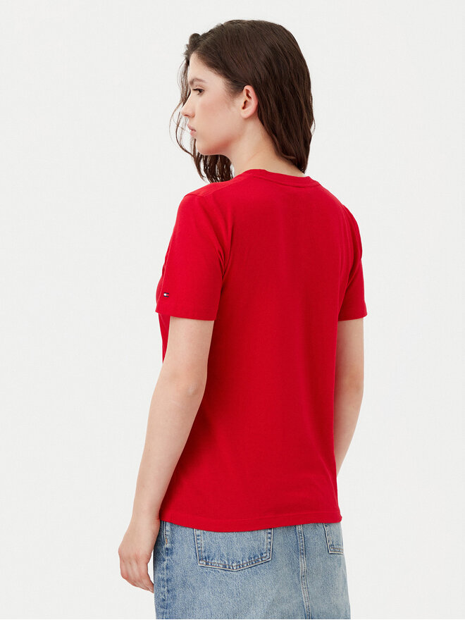 Tommy Hilfiger Tommy Hilfiger Majica WW0WW40276 Rdeča Regular Fit