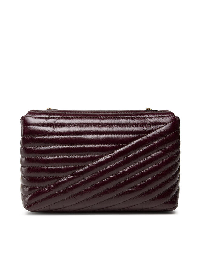 Tory Burch Táska Tory Burch Kira Chevron Glazed Mini Bag 84008 Bordó