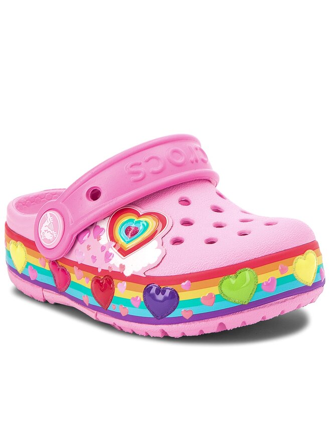 Pantoletten Crocs Crocband Fun Lab Lights Clg K 204984 Rosa eschuhe