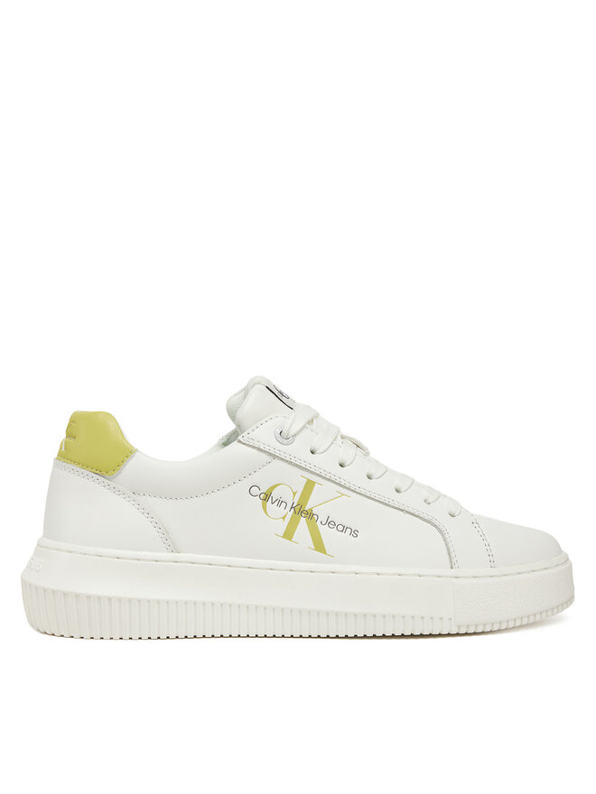 Calvin Klein Jeans Sneakersy Calvin Klein Jeans Chunky Cupsole Laceup Mon Lth YW0YW00823 Biały