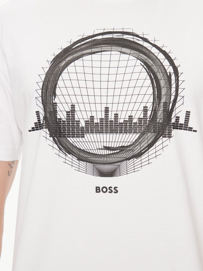 BOSS BOSS Camiseta 50506372 Blanco Regular Fit