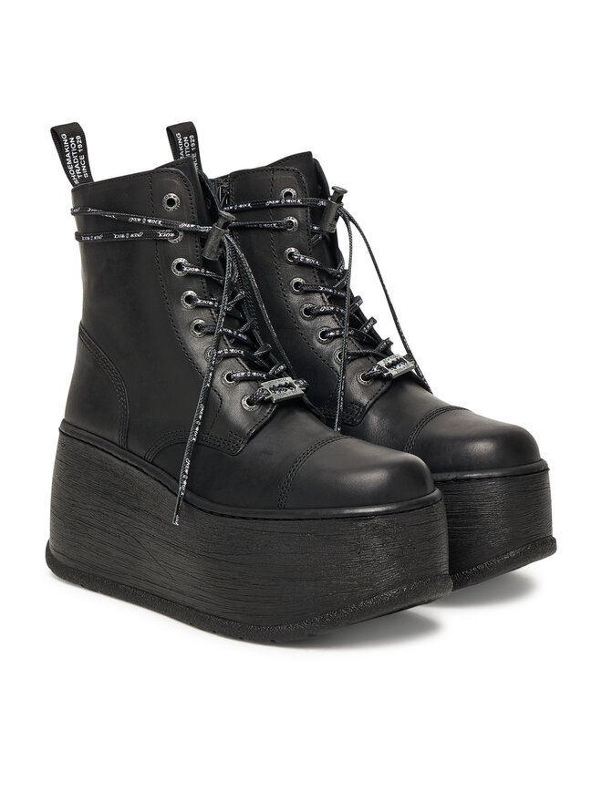 NEW ROCK Schnürschuhe NEW ROCK M-WALL083CCT-C2 Schwarz