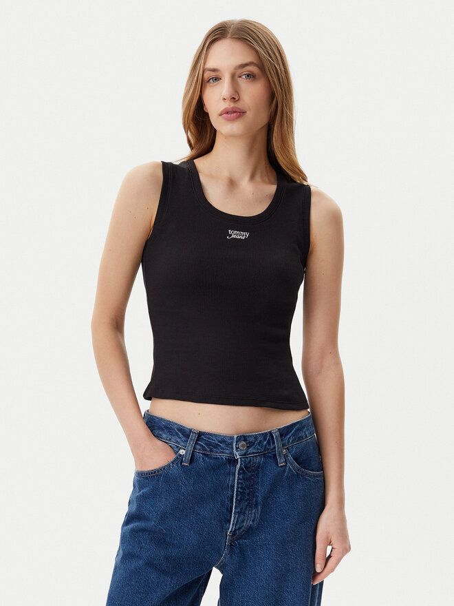 Tommy Jeans Tommy Jeans Marškinėliai DW0DW21369 Juoda Slim Fit