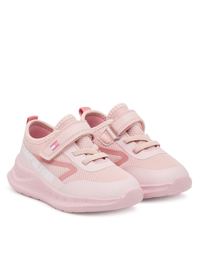 Tommy Hilfiger Снікерcи Tommy Hilfiger Low Cut Lace-Up/Velcro Sneaker T1A9-33990-1843 M Рожевий