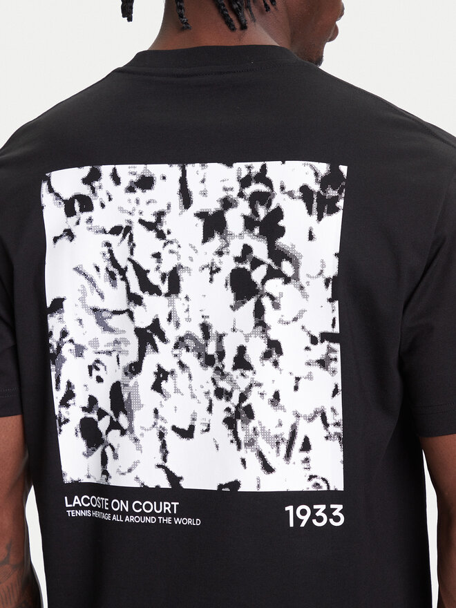 Lacoste Lacoste Marškinėliai TH9880 Juoda Classic Fit
