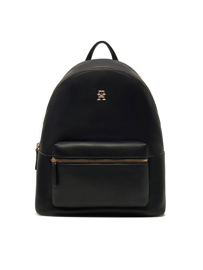 Tommy Hilfiger Rucksack Tommy Hilfiger Th Logotape Backpack AW0AW17163 Schwarz