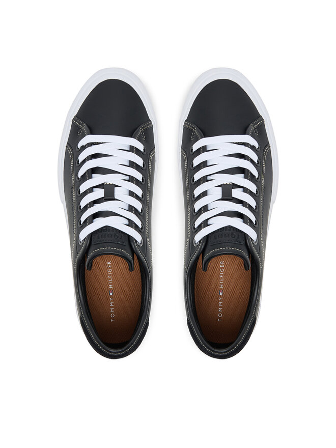Tommy Hilfiger Πάνινα παπούτσια Tommy Hilfiger Th Hi Vulc Street Stitch FM0FM05645 Μαύρο