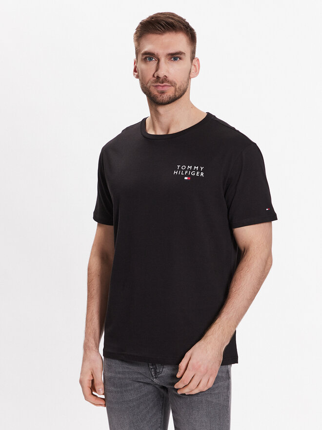 Tommy Hilfiger Tommy Hilfiger Marškinėliai Logo UM0UM02916 Juoda Regular Fit