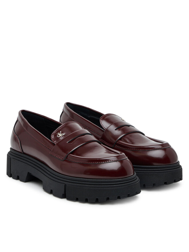 Calvin Klein Półbuty Calvin Klein Scarpa Bassa V4A4-83130-1453 Bordowy