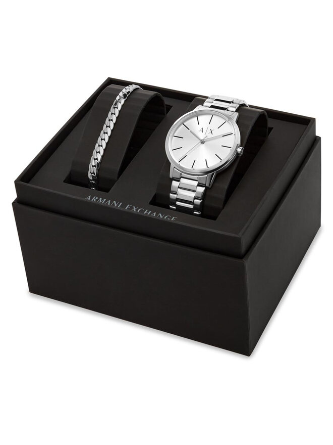Armani Exchange Zegarek Armani Exchange Cayde AX7138SET Srebrny