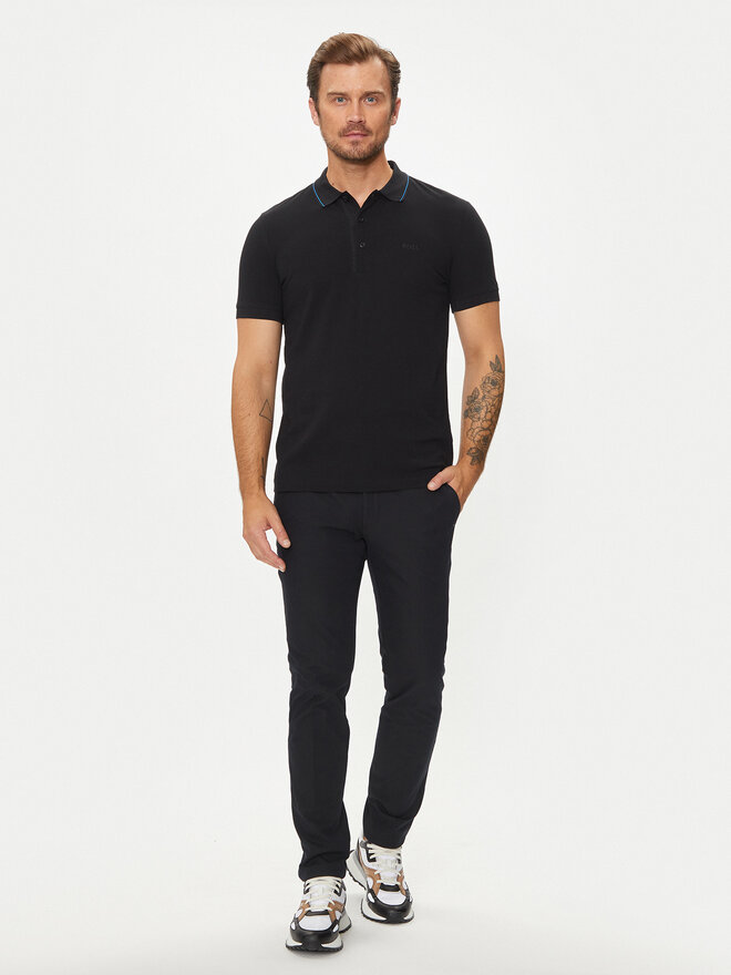 BOSS Boss Поло Paule 4 50506195 Чорний Slim Fit