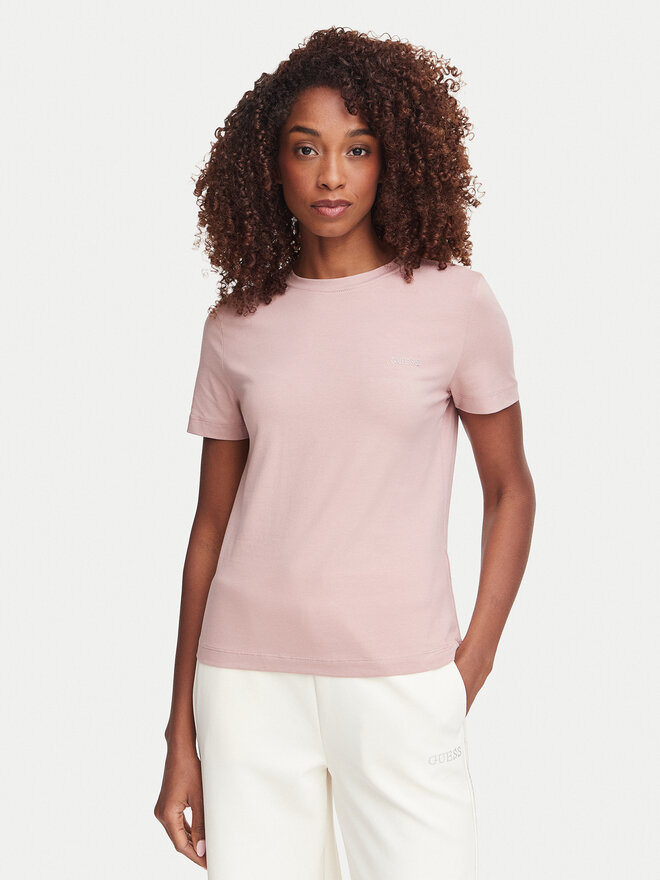 Guess Guess T-Shirt V6RI07 J1314 Rosa Regular Fit