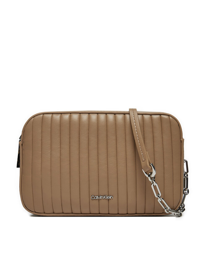 Calvin Klein Handtasche Calvin Klein Mini Line Quilt Camera Bag K60K613078 Grau