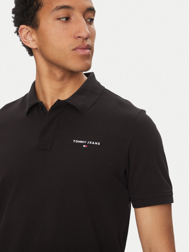 Tommy Jeans Tommy Jeans Polo Linear DM0DM20914 Μαύρο Regular Fit