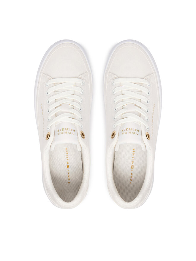Tommy Hilfiger Sneakers Tommy Hilfiger Th Foxing Platform Canvas FW0FW09480 Weiß