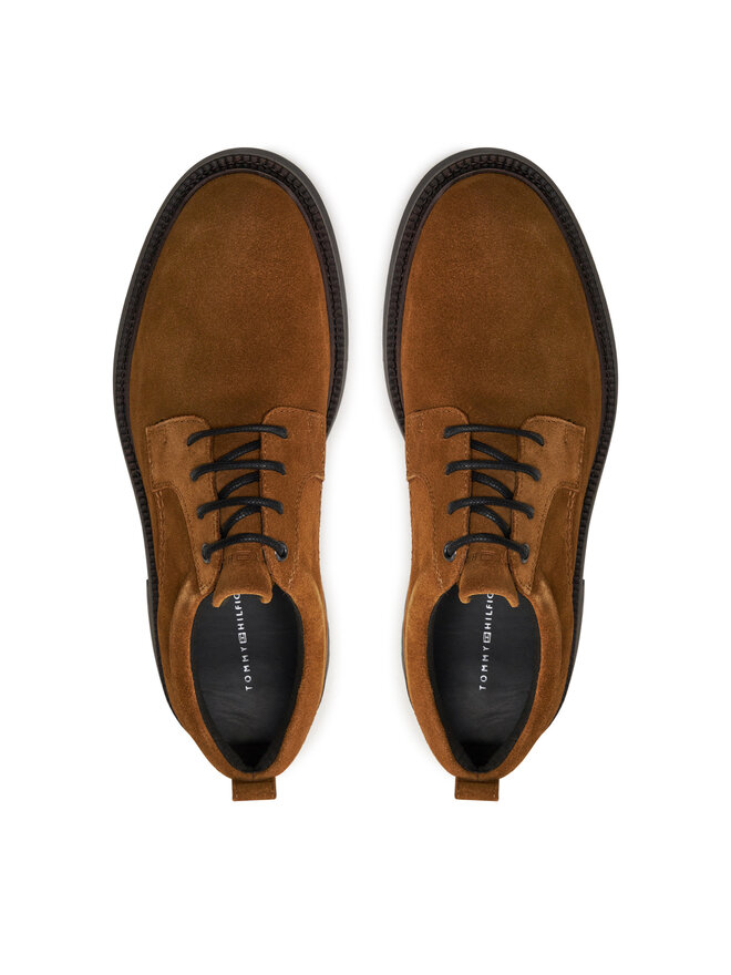 Tommy Hilfiger Īsi apavi Tommy Hilfiger Light Hilfiger Lwt Suede Shoe FM0FM05088 Brūns
