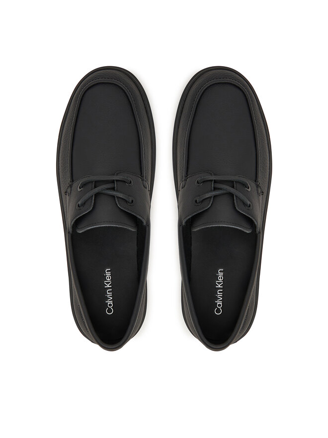 Calvin Klein Halbschuhe Calvin Klein Hybrid Clean Boat Shoe Lth HM0HM02233 Schwarz