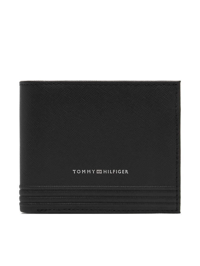 Tommy Hilfiger Veľká pánska peňaženka Tommy Hilfiger Th Business Cc Flap And Coin AM0AM13260 Čierna