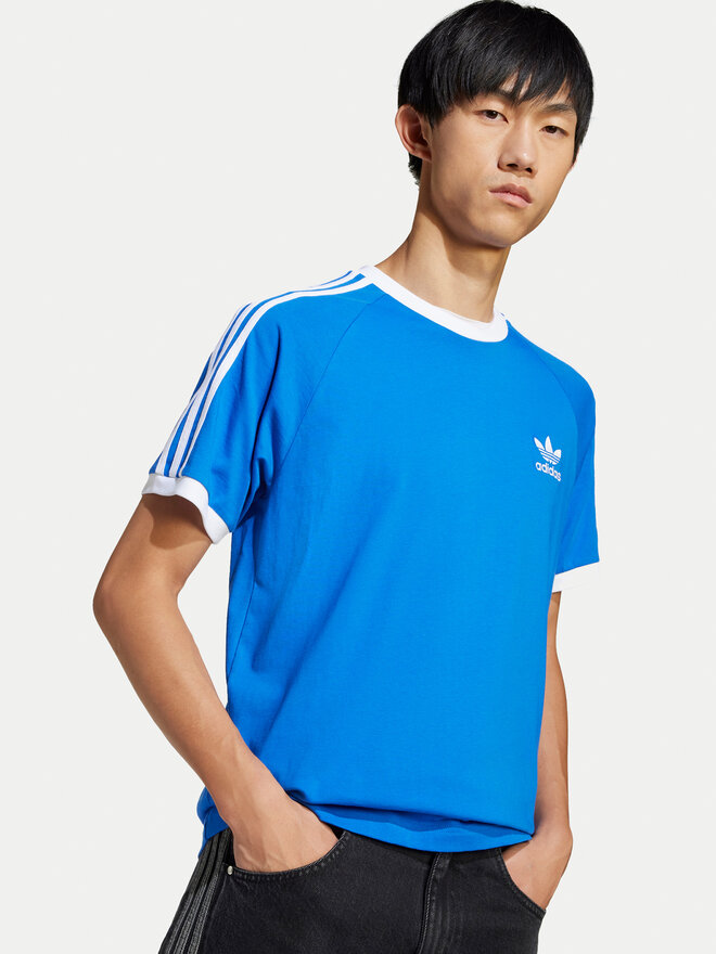 adidas adidas Футболка adicolor Classics 3-Stripes JD2880 Голубий Slim Fit