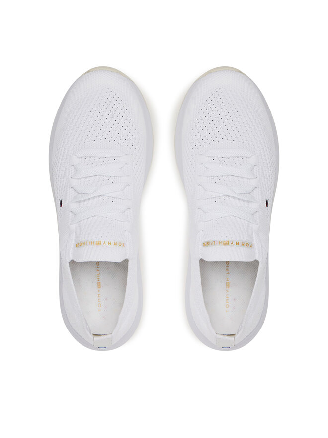 Tommy Hilfiger Sneakersy Tommy Hilfiger Th Knit Runner FW0FW08813 Biały