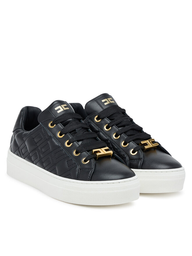 Elisabetta Franchi Сникърси Elisabetta Franchi Low Cut Lace Up F4-A9E-0357-1251 S Черен