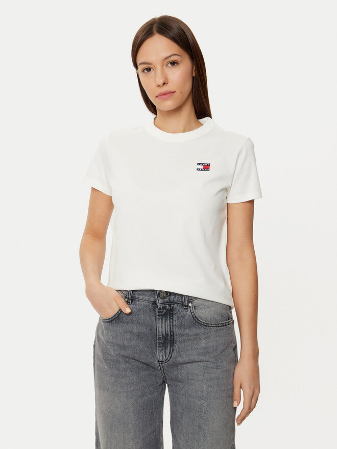 Tommy Jeans Tommy Jeans Marškinėliai DW0DW20153 Balta Regular Fit