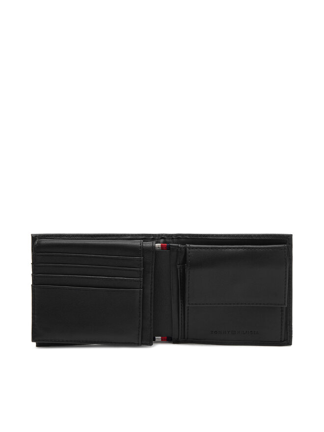 Tommy Hilfiger Veľká pánska peňaženka Tommy Hilfiger Th Business Cc Flap And Coin AM0AM13260 Čierna
