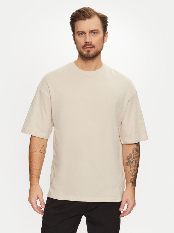 Jack&Jones Jack&Jones Marškinėliai Charge 12259975 Smėlio Oversize
