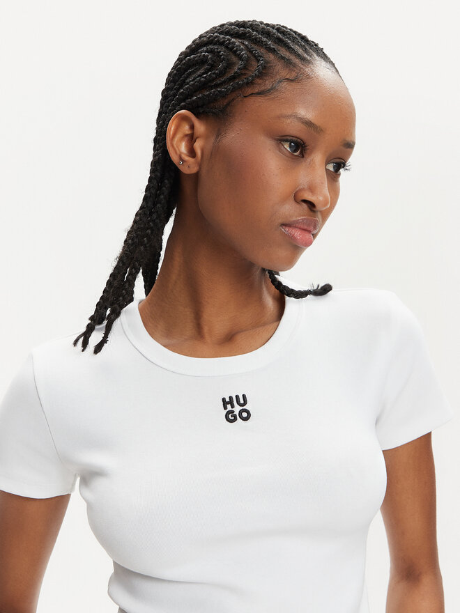 HUGO HUGO Camiseta Delanor 50512000 Blanco Slim Fit