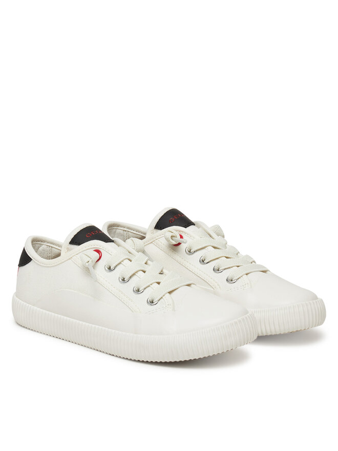 Geox Sneakers aus Stoff Geox J Tippeste J55N3A 1054 C0050 S Weiß