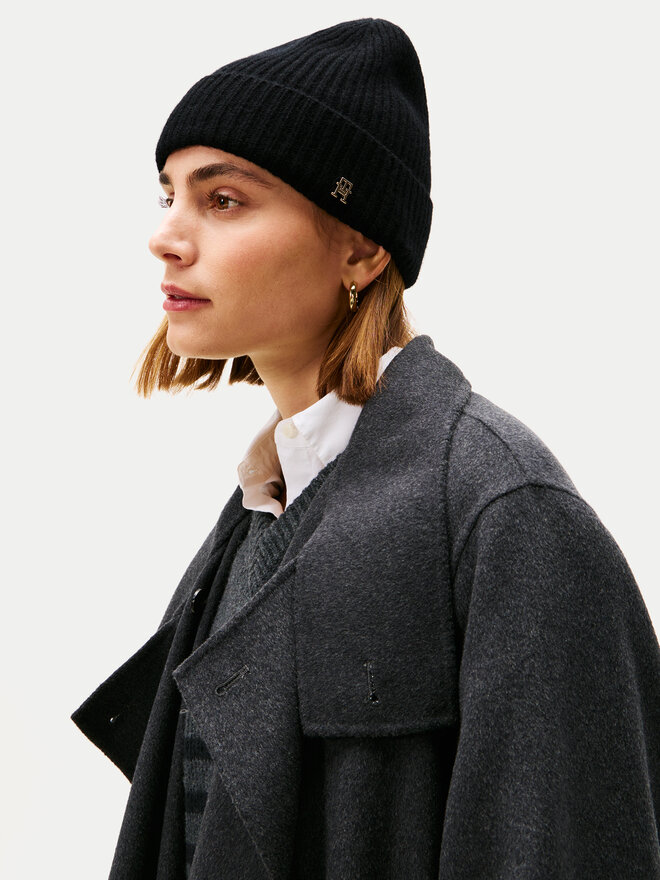 Tommy Hilfiger Σκούφος Tommy Hilfiger Th Cashmere AW0AW17772 Μαύρο