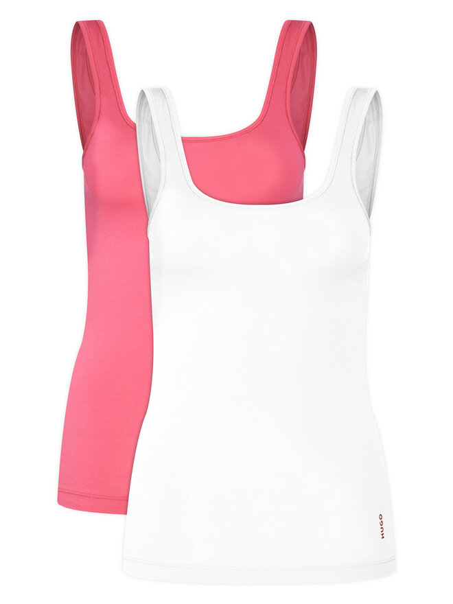 HUGO HUGO 2er-Set Tops 50469682 Écru Regular Fit
