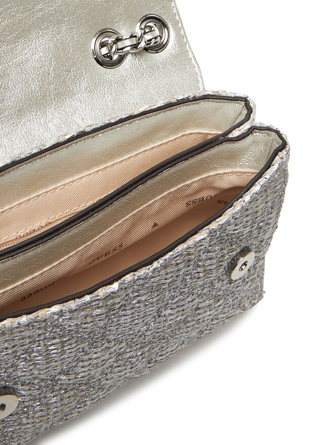 Guess Ročna torba Guess Giully II Mini HWQM96 73740 Srebrna