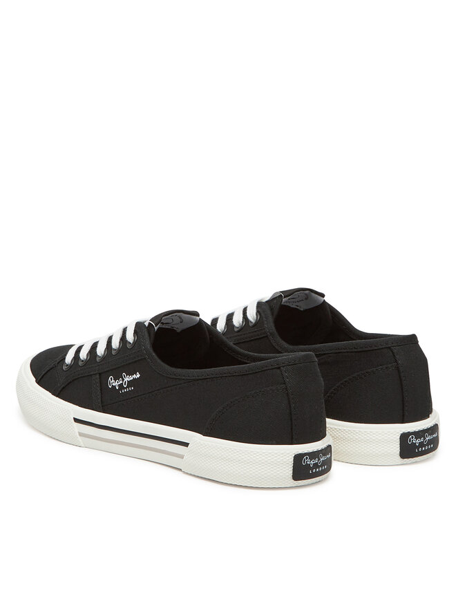 Pepe Jeans Sneakers aus Stoff Pepe Jeans Brady Basic W PLS31287 Schwarz