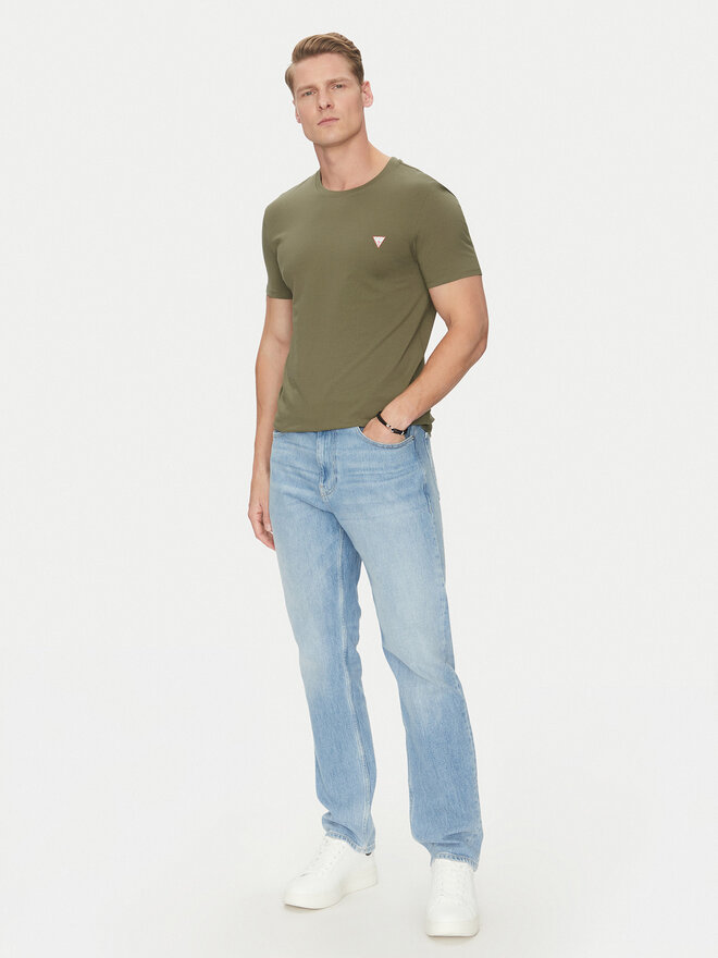Guess Guess Marškinėliai M2YI24 J1314 Chaki Slim Fit