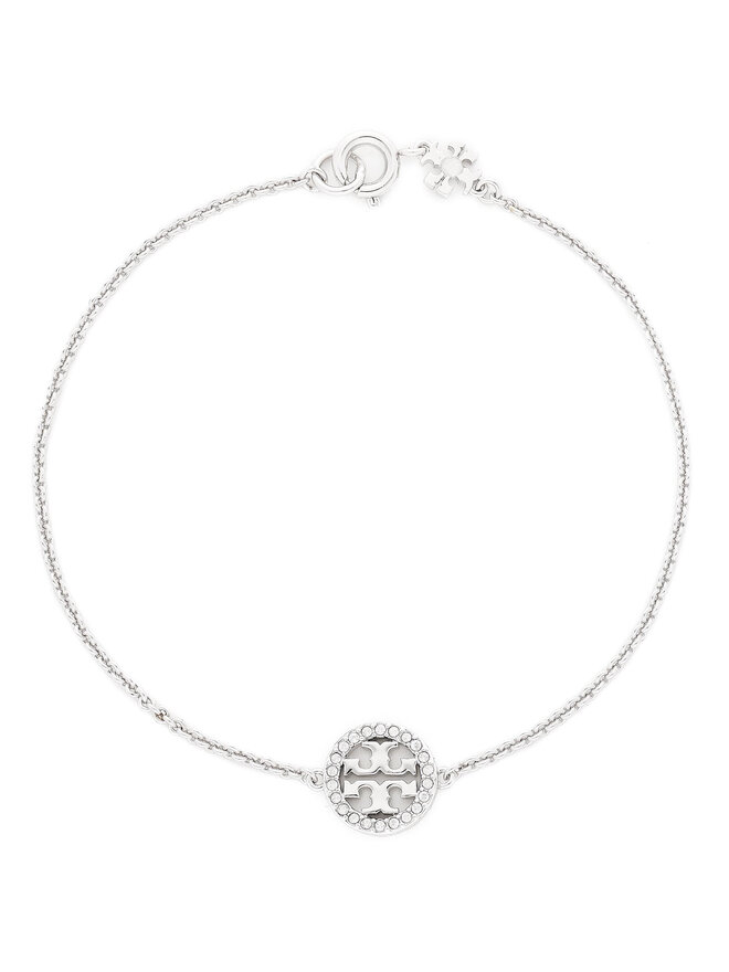 Tory Burch Bracciale Tory Burch Miller Pave Chain Bracelet Tory 80997 Argento