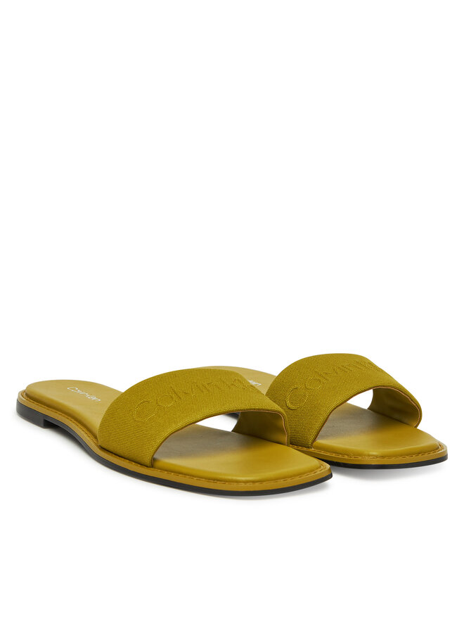 Calvin Klein Παντόφλες Calvin Klein Flat Slide - He HW0HW02378 Πράσινο