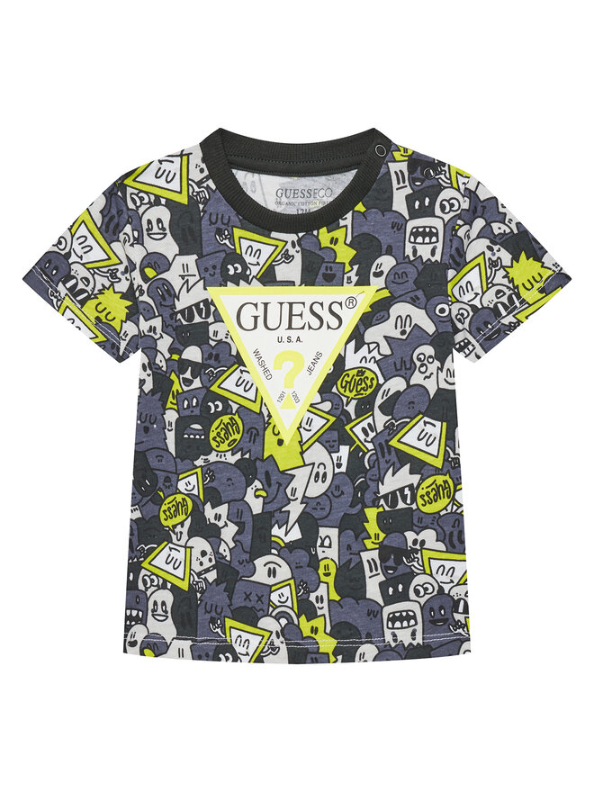 Guess Guess Marškinėliai N5YI04 K8HM4 Pilka Regular Fit