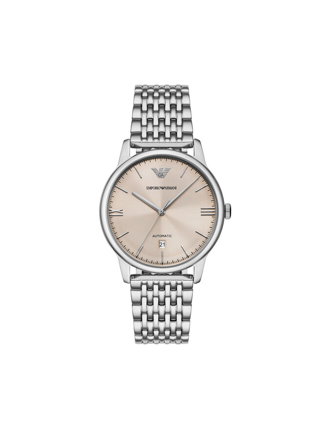 Emporio Armani Zegarek Emporio Armani Mesh Automatic AR60082 Srebrny
