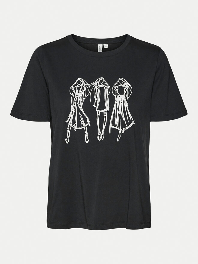 Vero Moda Vero Moda T-Shirt Romy 10320297 Μαύρο Regular Fit