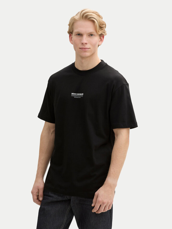 Tom Tailor Denim Tom Tailor Denim Camiseta 1045021 Negro Relaxed Fit