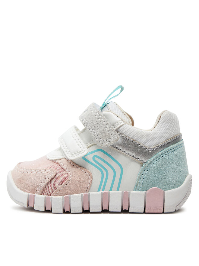 Geox Sneakersy Geox B Iupidoo Girl B3558C 022AS C1Z8A Bílá